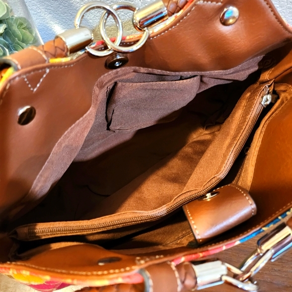 NWT Kim Rogers Floral "Nikki Ring" Shoulder Bag/Satchel - Picture 13 of 14